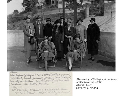 1926 meeting in Wellington at the formal constitution of the NZFKU